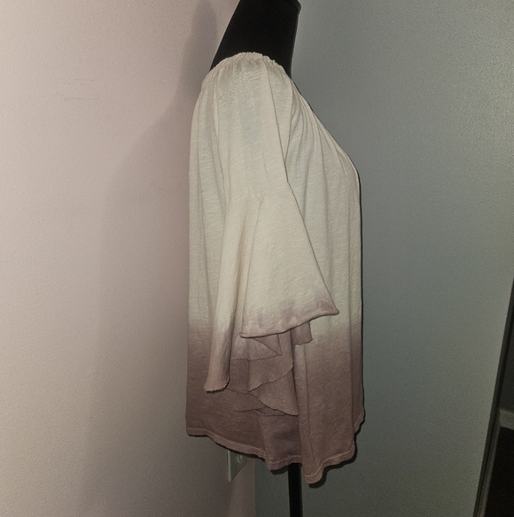 Pink Blush Boho Ombre Blouse - Size Small - Picture 4 of 8